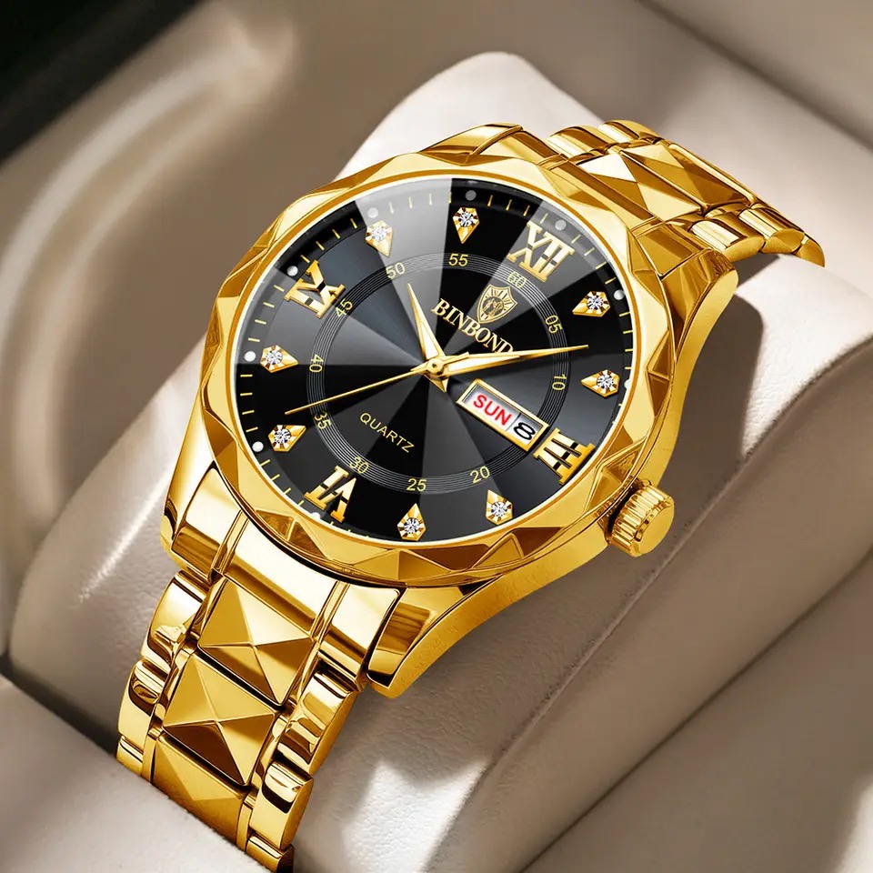 Binbond 2521 Men’s Business Watch – Stainless Steel, Quartz & Waterproof